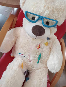 3D Toy Shop bear with medical devices attached