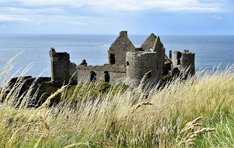 Ruins of Dunluce Castle, a location familiar to fans of Game of Thrones