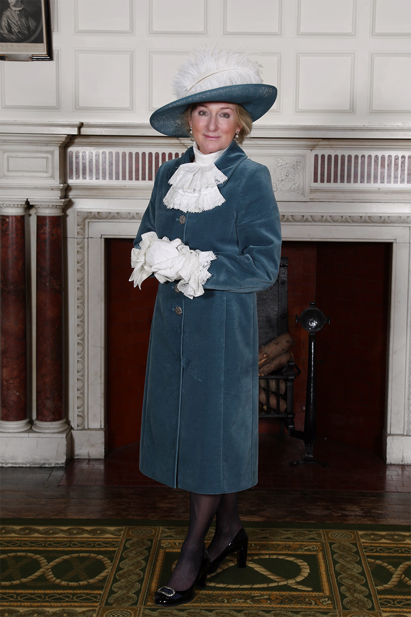 The High Sheriff in her new uniform of blue velvet and ostrich feathers