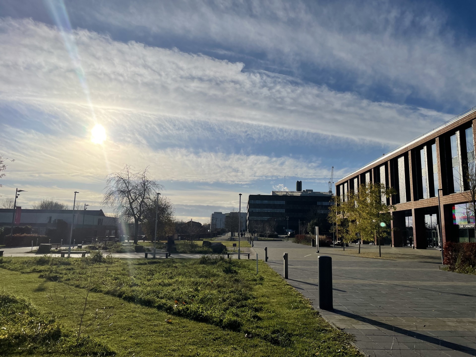 Staffordshire University's Leek Road site in Stoke-on-Trent pictured after staff and students hosted a litter pick. 