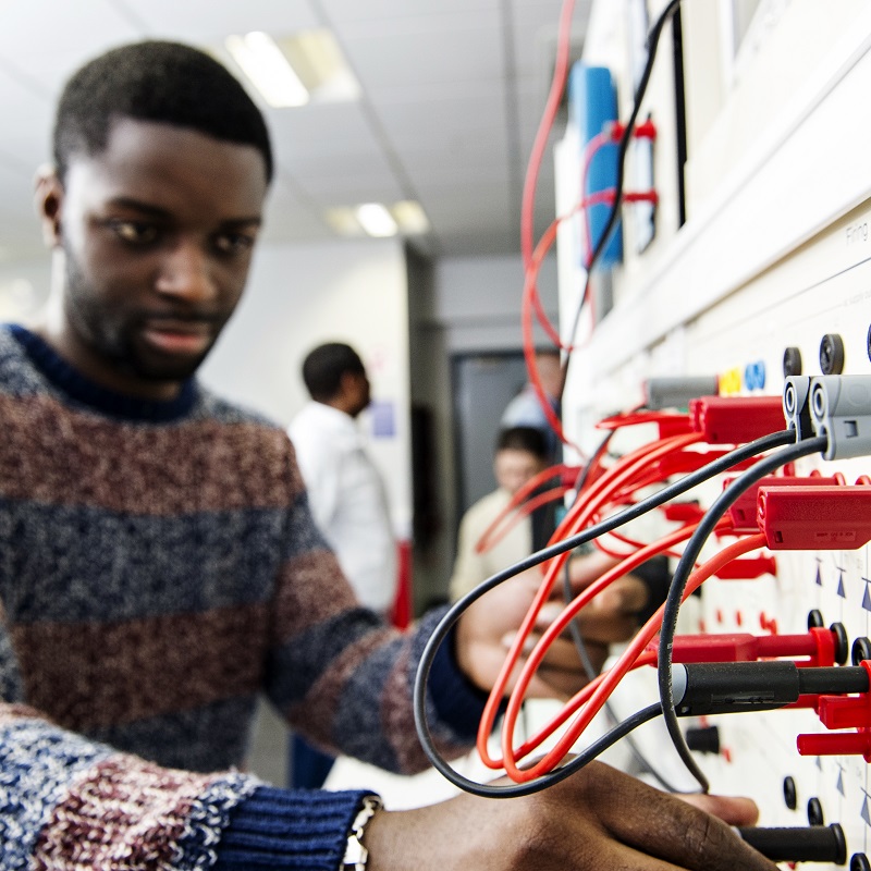 Male electrical engineering student