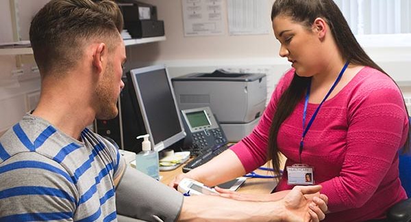 student in GP surgery